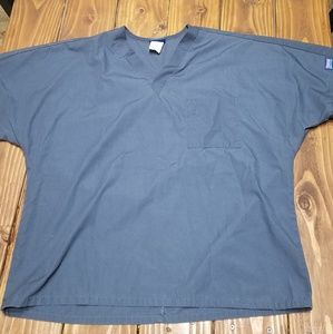 Cherokee men's large scrubs pewter grey
